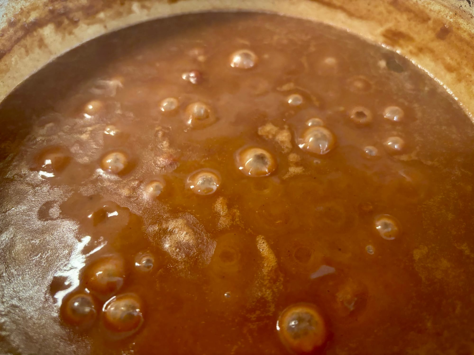 Red beans simmering